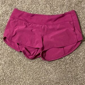 Lululemon Athletica Pink Athletic Shorts with Moisture-Wicking Fabric